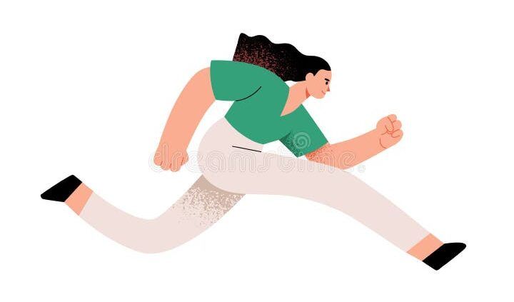 persona caminando o trotando rapido